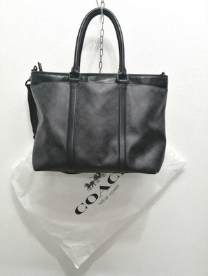 良品 553 コーチ ペリー F23211 2way ビジネスバッグ A4収納可 COACH - コーチ 2way ビジネスバッグ シグネチャー 型押しロゴ