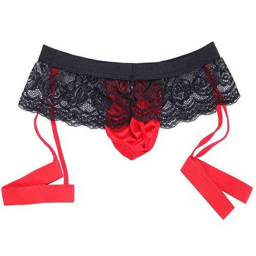 Sexy Lingerie Underwear Popular Three-Point Leather Panties Men's Lace - Picture 8 of 16