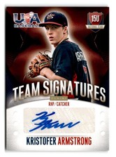 2014 Kristofer Armstrong Panini USA Baseball Rookie Auto 214/299