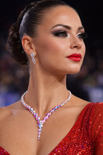 Crystals AB Ballroom Dance Necklace: Hypoallergenic Wedding Jewelry