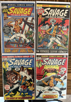 Marvel Comics Doc Savage Lot: Issues 1,2,5 And 7