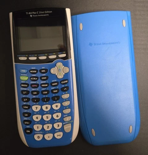 Texas Instruments TI-84 Plus C Silver Edition Graphing Calculator Blue Untested