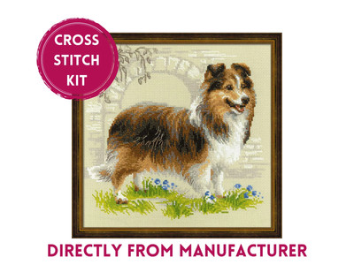 RIOLIS gezähltes Kreuzstich-Set 1710 Sheltie, entzückender Sheltie Welpe