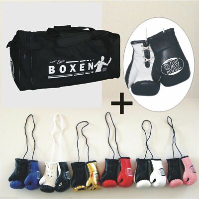 BAY  SET BOXEN Tasche + Deko Mini Boxhandschuhe Boxing Sporttasche neu Boxsport