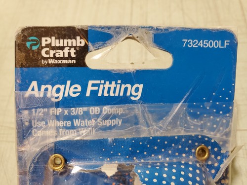 2pk PlumbCraft 1/2" FIP x 3/8" OD accesorios de ángulo de compresión 7324500LF NUEVO - Imagen 5 de 5