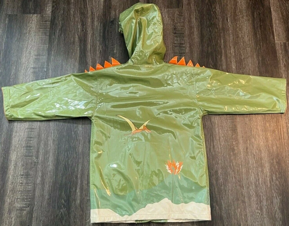 Impermeable con capucha de dinosaurio para niño talla 4/5 Foto 2 de 4
