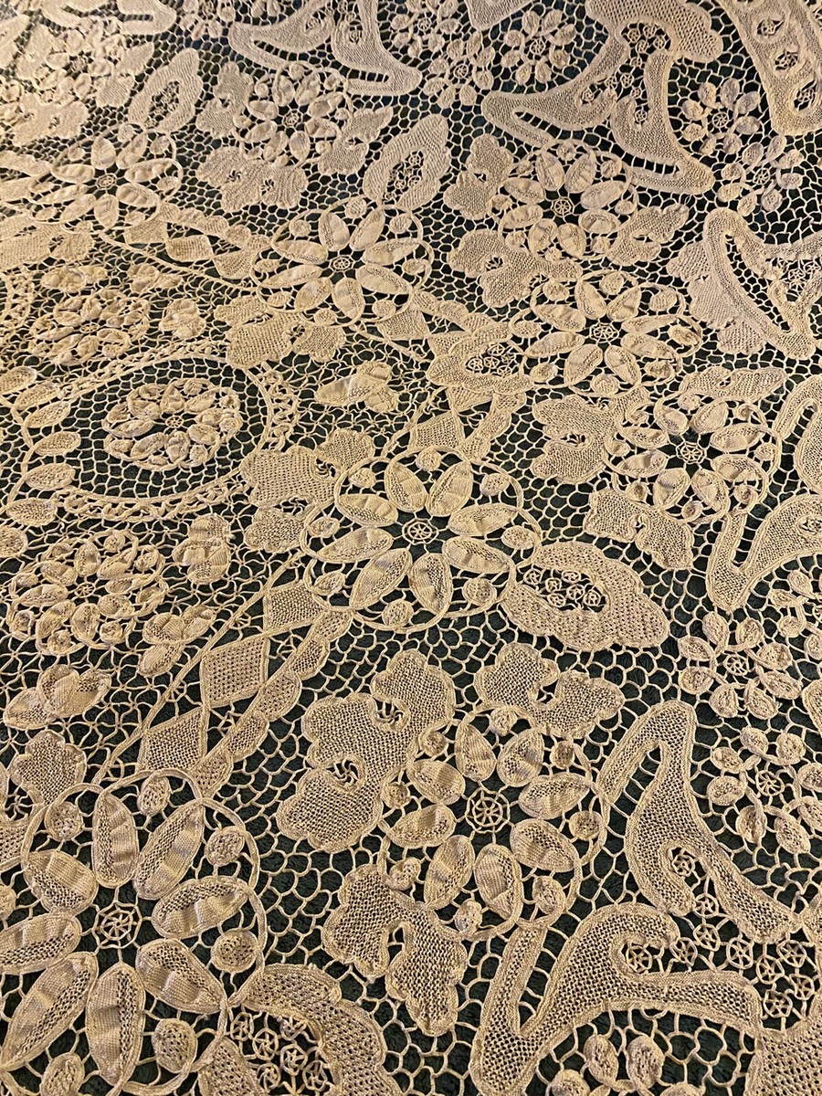Antique Needle Point Bobbin French Lace Point de Venise lace