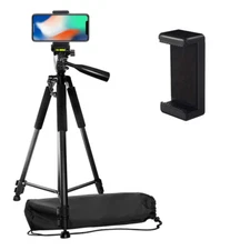 60" Camera Tripod Stand with a Smartphone Holder for DSLR Cameras Fits All Phone