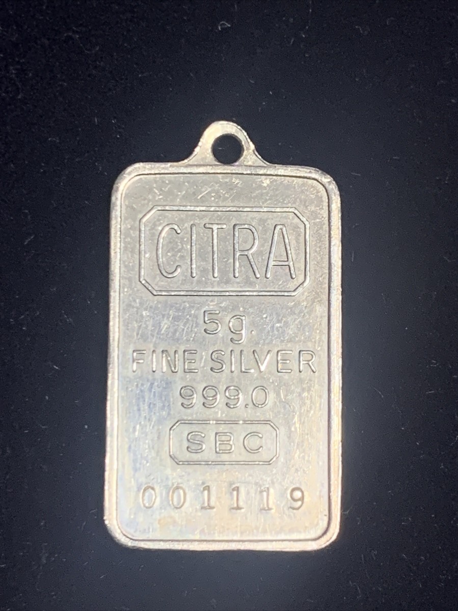 Rare Vintage CITRA 5 G. FINE SILVER S/no. 001119 | eBay
