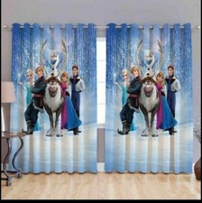 Kids  Teen Room Grommet Window Curtain pair 7ftx4ft  9ftx4ft 