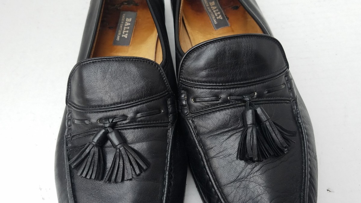 Bally Switzerland Mens Dress Loafers Size 8 EEE Black Leather Business Formal Bally Men main image 4