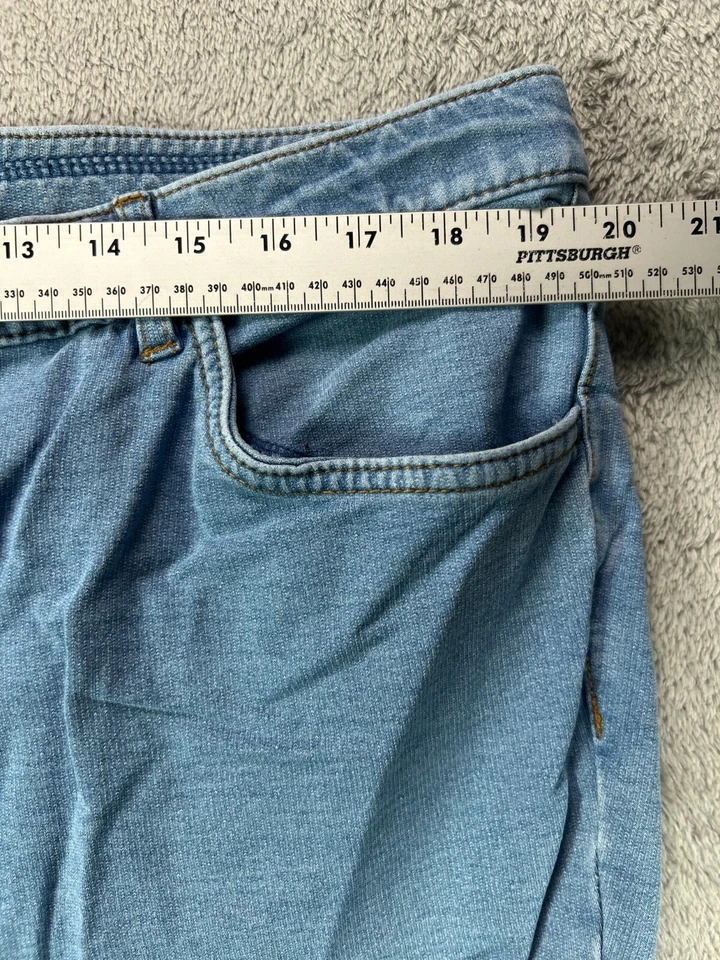 Denim Co D&Co Jeans Womens Petite 22WP Light Blue Jeans Hi Waist Ladies 40x26 - Image 2 of 4