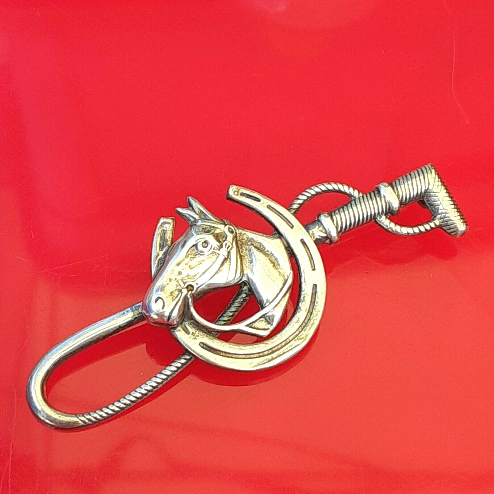 Vintage Sterling Silver Equestrian Horse Whip Horse S… Gem