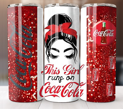 20oz Stainless Steel Tumbler Insulated Travel Mug This Girl Runs on Coca Cola