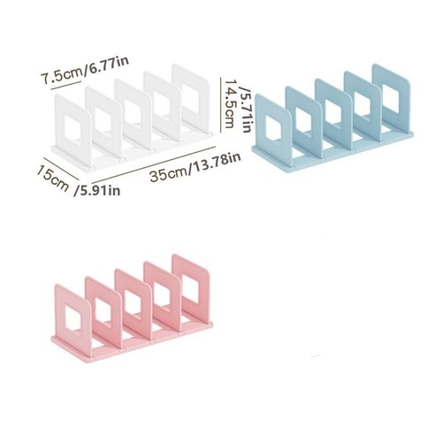 Partition Board Foldable Bookshelf Bookend Book Storage Rack Office Desktop - Picture 2 of 10