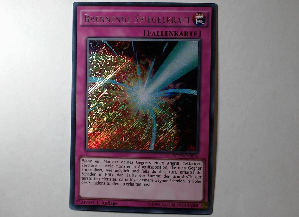 Yugioh BRENNENDE SPIEGELKRAFT , docs-de076 Secret Rare deutsch NM 1. Auflage - Bild 2 von 4