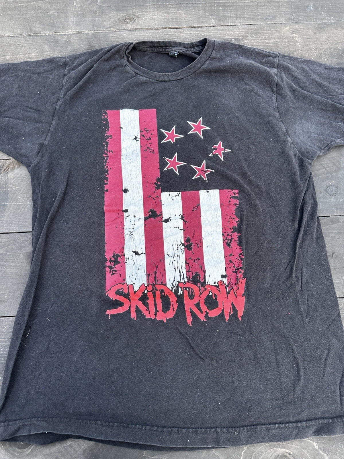 FILA T shirt uomo vintage Skid Row manica corta cotone nero grande