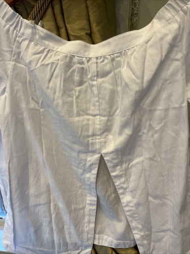BCBG MAXAZRIA Blouse XS Daniela Off The Shoulder White Split Back High Low Pleat - Picture 8 of 9