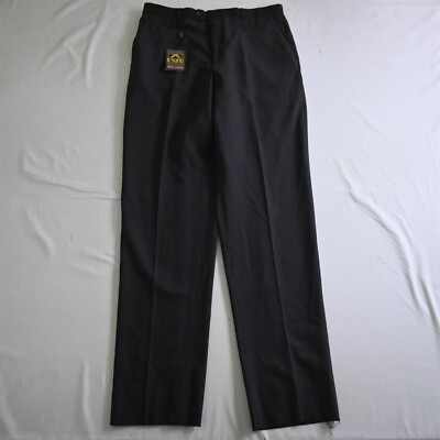 NEW Enzo Italy Made Super 100s 36 Wool Flat Front Mens Dress Pants