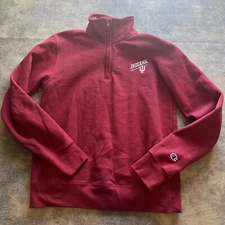 Indiana Hoosiers Sweatshirt Men's S Red Champion Eco Fleece Embroidered