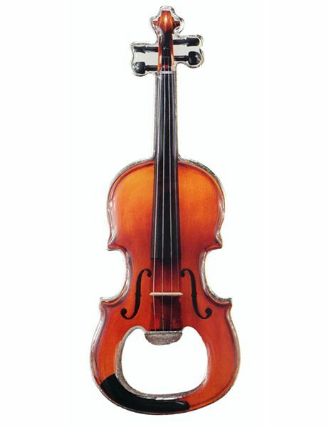 Violin Magnetic Metal Bottle Opener - Music Gift - Gift for Violinist Musician