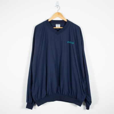 Original Penguin Munsingwear Golf Windbreaker Sweatshirt Navy 2XL Made In USA 90