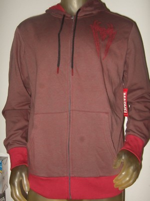 Men's Med Spider Man # 62 Marvel Comics Spider Man Webs Legs Logo Zip-up Hoodie