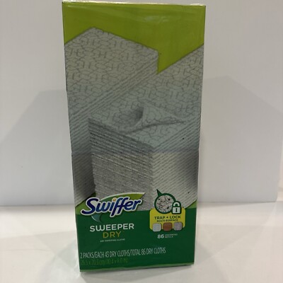 SWIFFER Sweeper Dry Sweeping Cloths 2/43 (86) Count Refills SEALED BRAND NEW