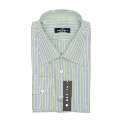 690$ LUXURY GERLIN Shirt Acid Green ALUMO Cotton 16 - 41 - 8N BIJAN