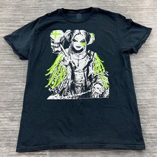 Harley Quinn Shirt L Youth Birds of Prey Feathers DC Comics Black Tee T-shirt