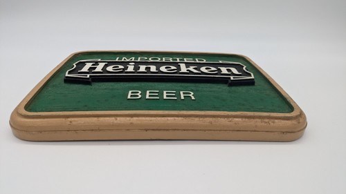 Vintage 1985 Heineken Imported Beer Embossed Sign 12" X 9" - Picture 6 of 11