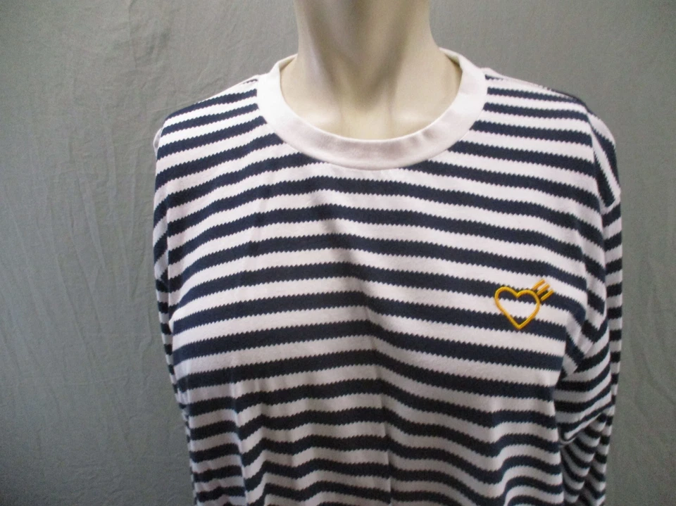 Camiseta deportiva de manga larga a rayas con cuello redondo talla L hecha por el hombre ADIDAS 210 Foto 2 de 4