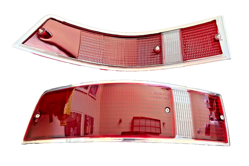 Красный задний указатель поворота задний фонарь с серебристой отделкой для Porsche 911 912 930 69-89 США - Изображение 3 из 3