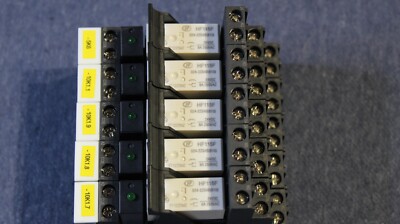 5 PLC I/O Control 24VDC Coil / 8A 250VAC DPDT Mini High Power Relay DIN-Rail Mts