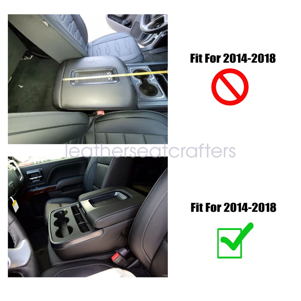 Para 2014 2015 2016 2017 2018 GMC Sierra 1500 2500HD Consola Tapa Apoyabrazos Cubierta Foto 3 de 4