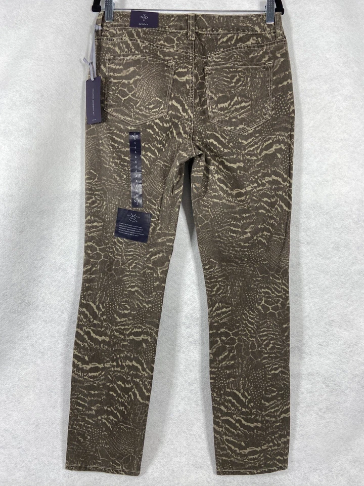 Nydj Jeans Women’s 6 Gray Skinny Stretch Snake Print Mid Rise New - Image 4 of 4