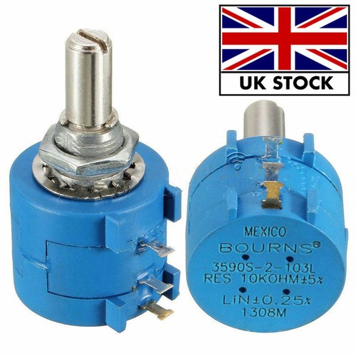 10K Ohm 3590S-2-103L Rotary Wirewound Precision Potentiometer Pot 10 Turns