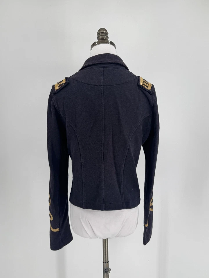 Chaqueta Militar Ralph Lauren Denim & Supply Mujer Azul Dorado Bordada Talla M Foto 4 de 4