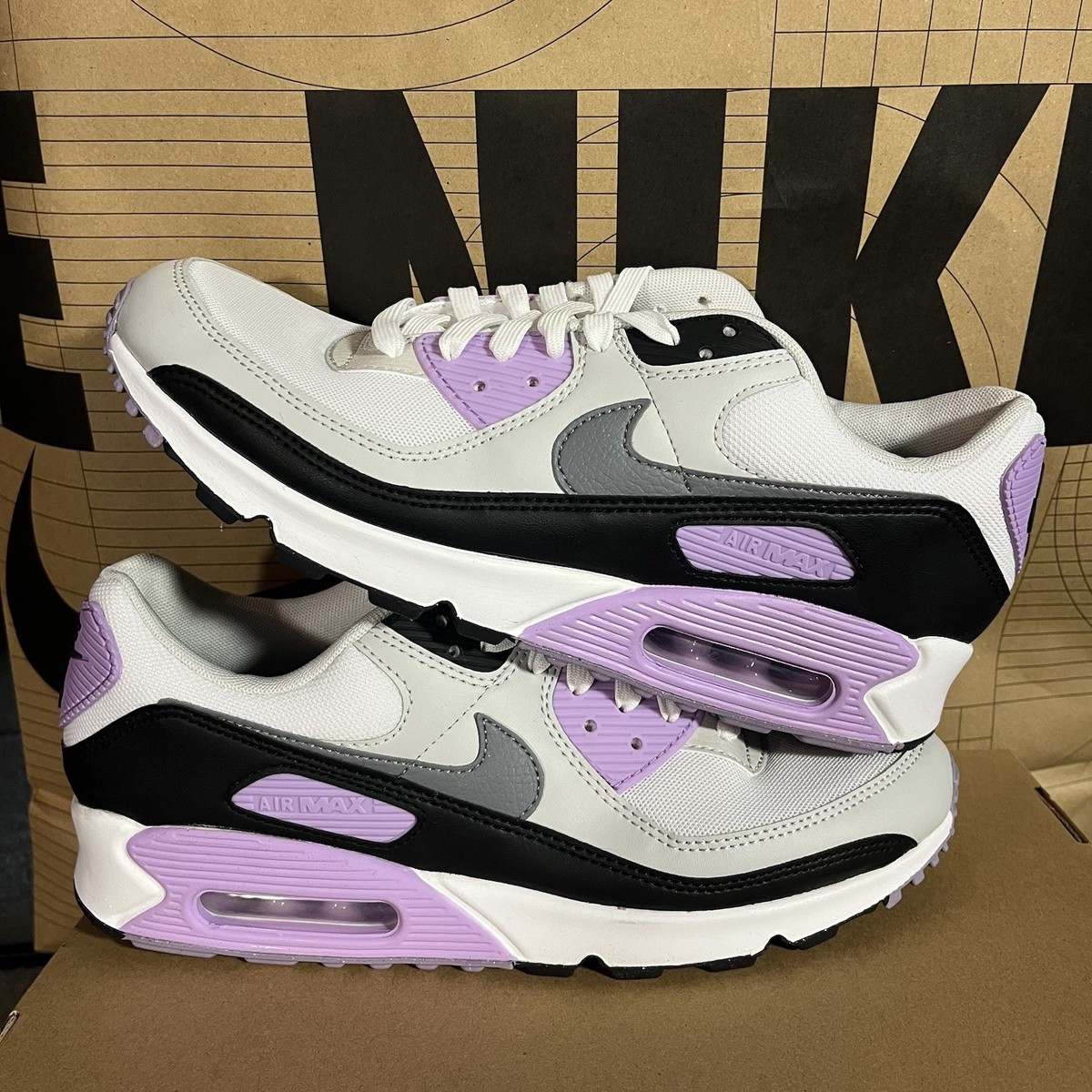 nike air max 90 white purple