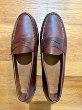 Bass Parker Weejuns Original Penny Loafers Sz 10.5 USA Burgundy Dress Shoes