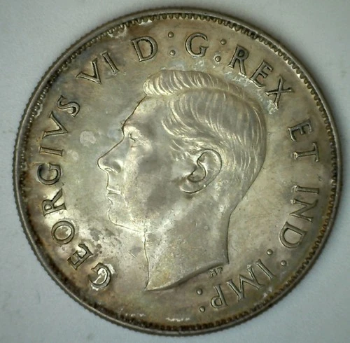 1946 Canada Silver 50 Cents Coin XF 50c Canadian Half Dollar Design in 6 Variety