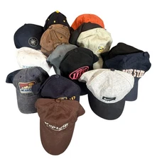 Hat Cap Lot of 14 Mixed Brands Mens Strap Back Trucker Logos Boise State Vikings