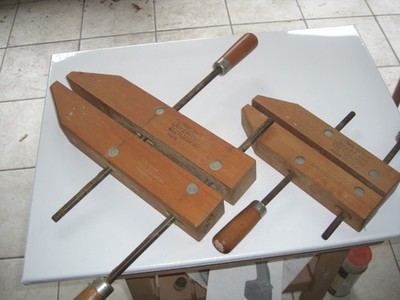 Vintage Jorgensen Wood Clamps Lot of 2 Made In USA Excellent Used Condition