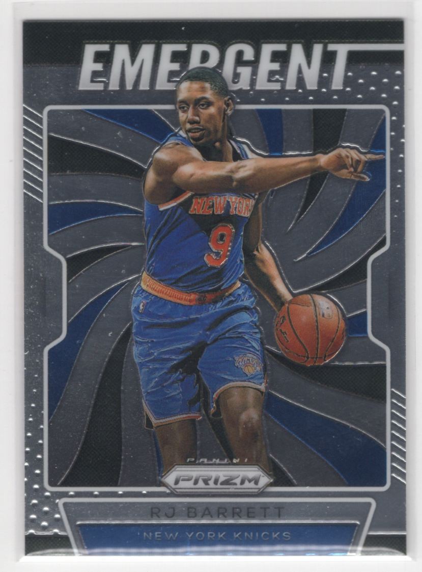 #27 RJ Barrett 2019-20 Prizm Emergent BASE ^ Knicks