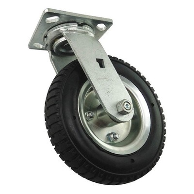 GRAINGER APPROVED 426A85 Plate Caster,Swivel,Rubber,9 1/2''H 426A85