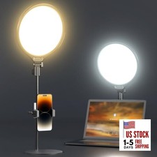 10.5in Laptop Ring Light with Stand and Phone Holder for Full-Screen Light