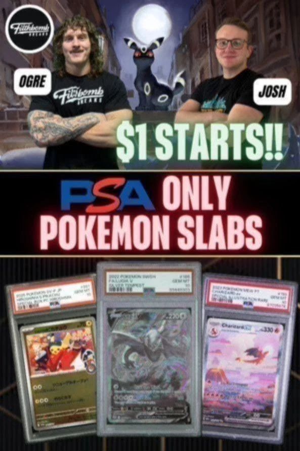 *COMPS* PSA POKEMON SLABS - GIVEAWAYS - $1 STARTS - FLOORS w/ OGRE