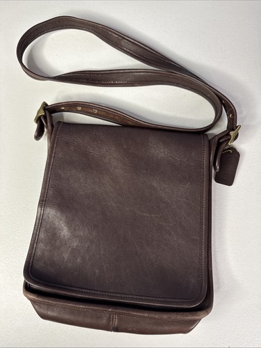 Coach 9144 Legacy Studio Flap Brown Genuine Leather Crossbody Messenger Bag