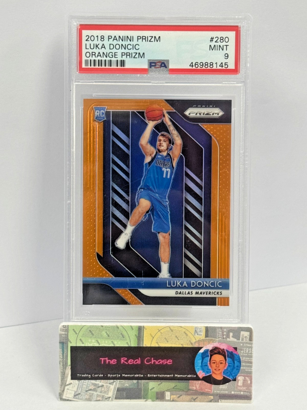 Luka Doncic 2018 Panini Prizm Orange Prizm /49 #280 PSA 9