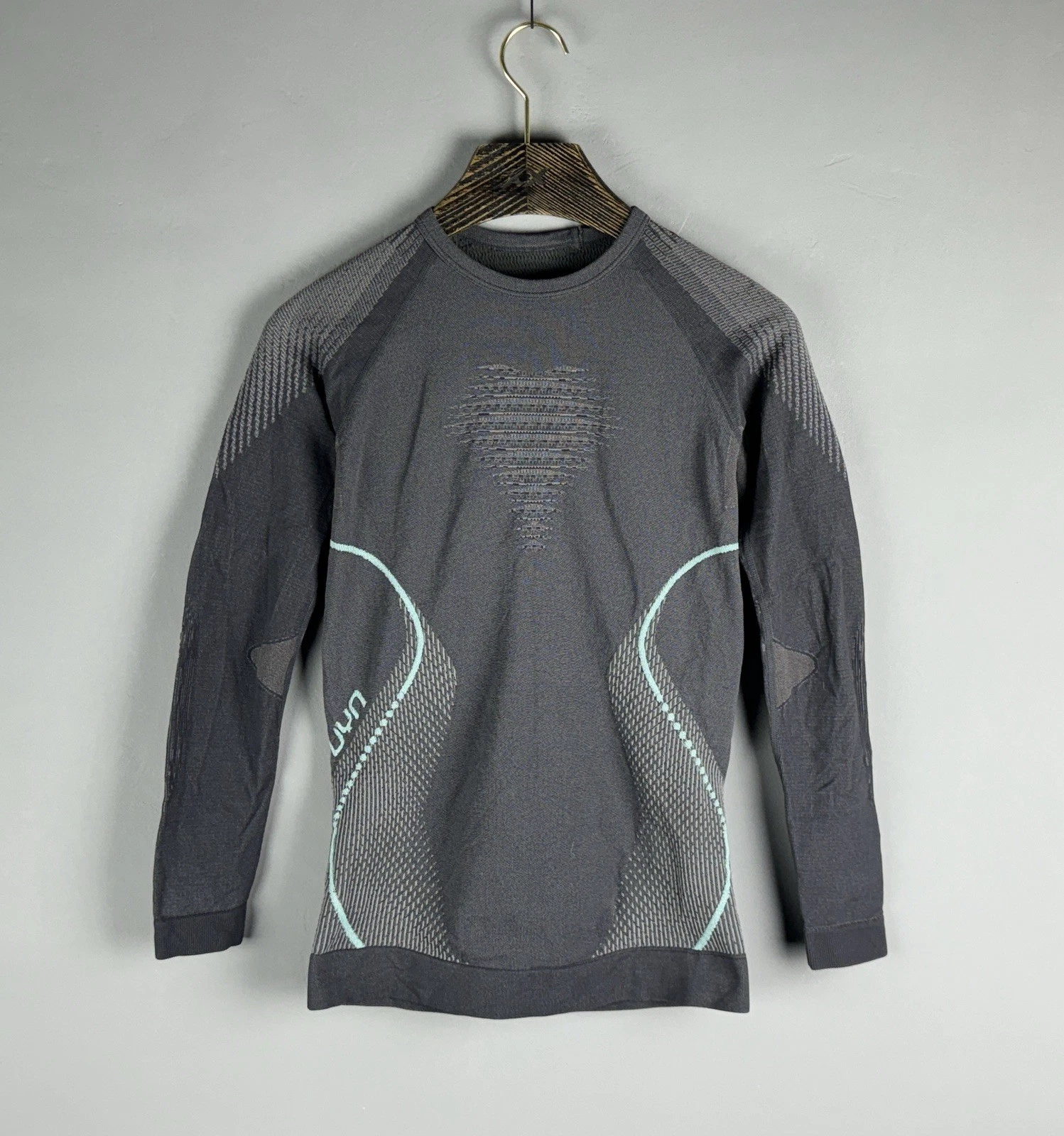 Women UYN EVOLUTYON Gray Long Sleeve Thermo Base Layer Top Size S/M